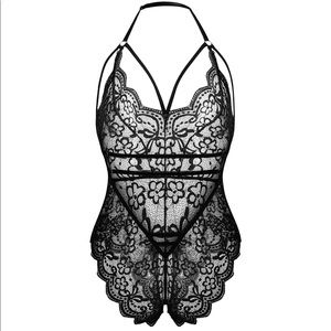 Lingerie Lace Bodysuit One Piece Babydoll Teddy Chemise Sleepwear